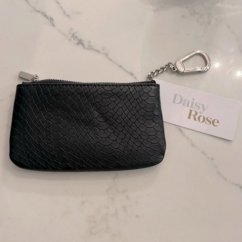 Black Python Keychain Pouch (NWT)